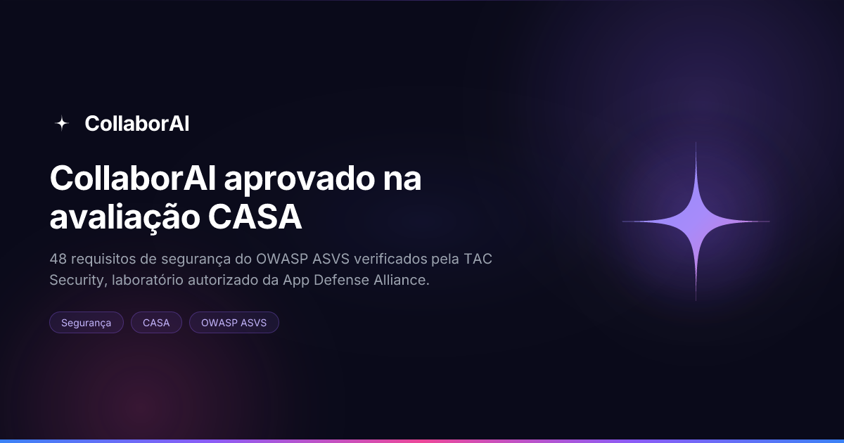 Selo de aprovação na avaliação de segurança CASA da App Defense Alliance